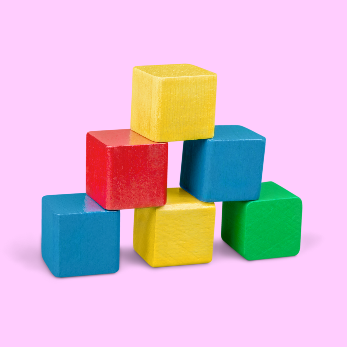 Some colourful building blocks.